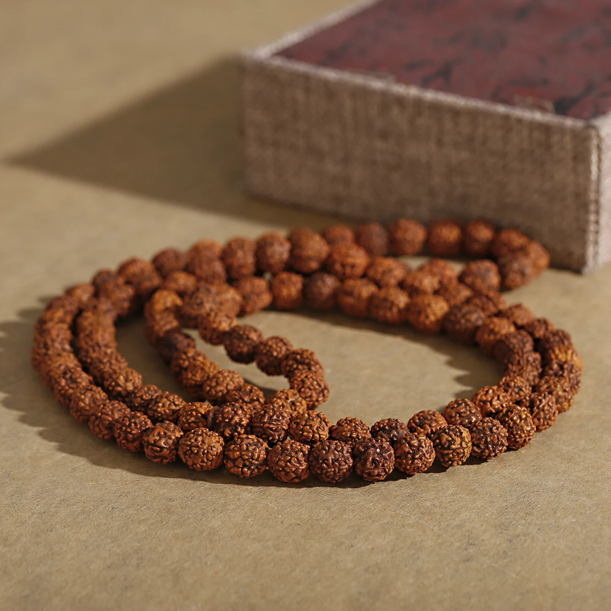 Natural Rudraksha Bodhi Beads 108 6/8/10/12MM Beads DIY Making Bracelets Long Necklace Prayer Buddhist Meditation Jewelry