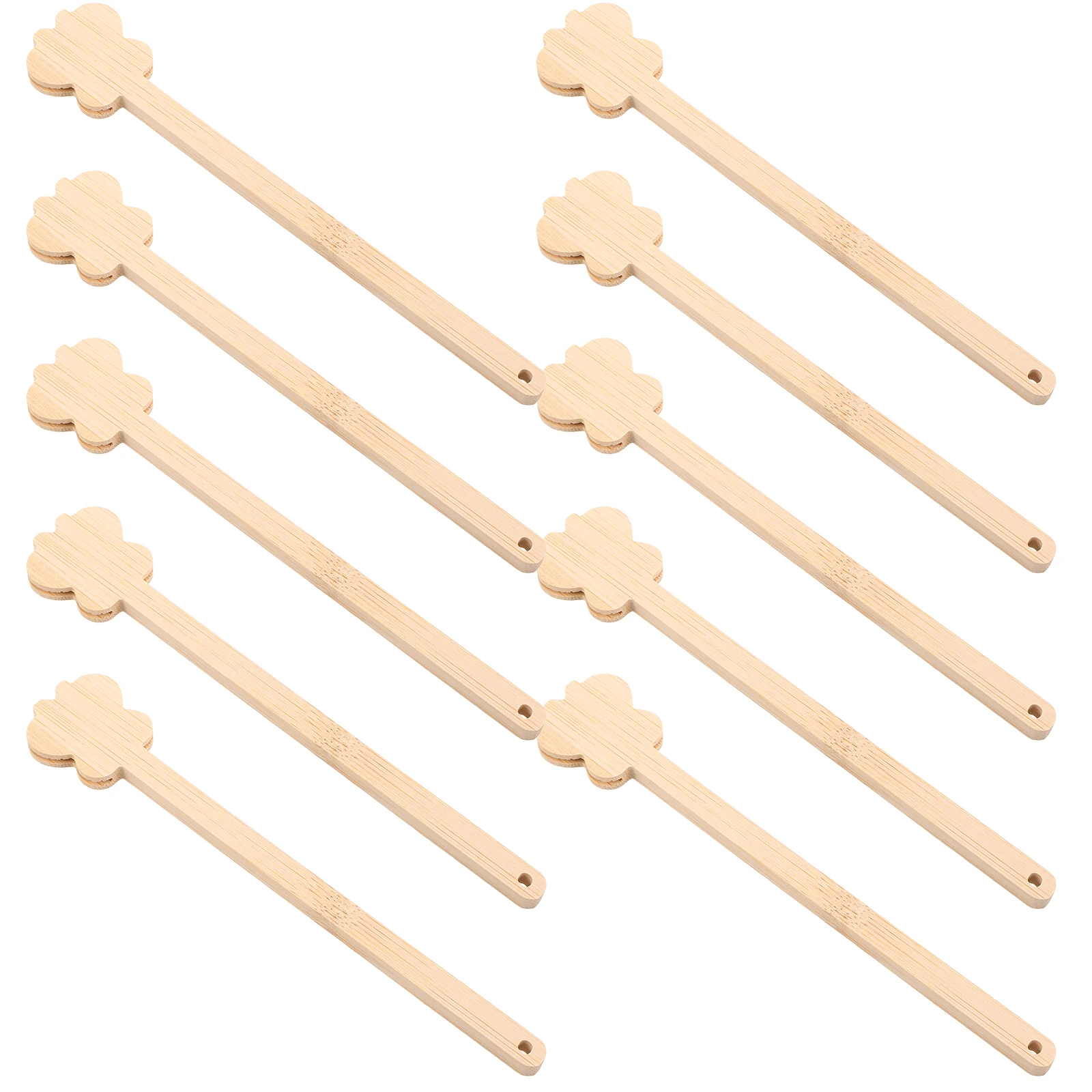 

10 Pcs Wedding Round Fan Handle Bamboo Craft Sticks Diy Accessory Elegant Handcarved Comfortable Grip Decorative Fans