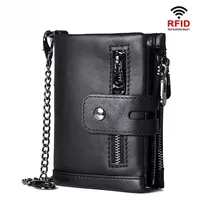 Multi-functional Card Pocket Luxury Design Bifold Short Wallets Male Hasp Vintage Purse Coin Pouch Men Wallet RFID