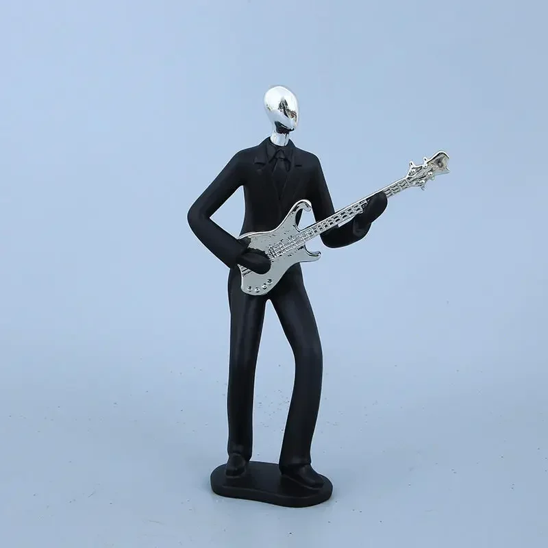 [Crafts] Modern Abstract Sculpture music band Lead singer figure model Statue Art Carving Resin Figurine Home Decorations gift