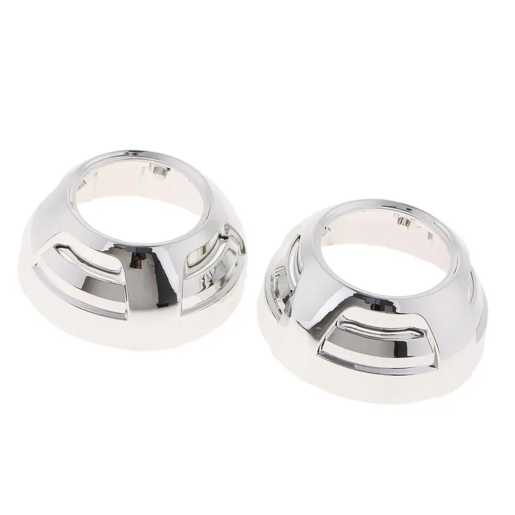 Projector Lens Shrouds Silver Aluminum Car Headlight Shroud Retrofit Bi Xenon Lens Mask for Cayenne 958 Head Lamp