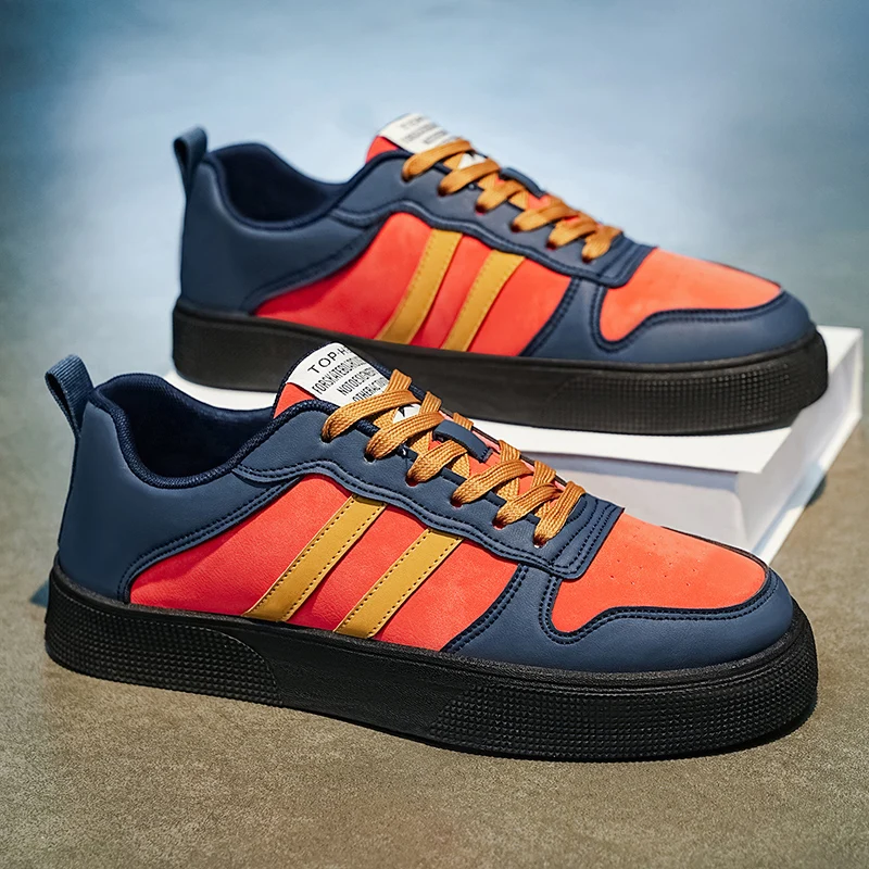 Mens Casual Shoes Popular Autumn Lightweight Fashionable Odor Resistant Low Cut Sports Shoes Outdoor Soft Retro Walking Shoes