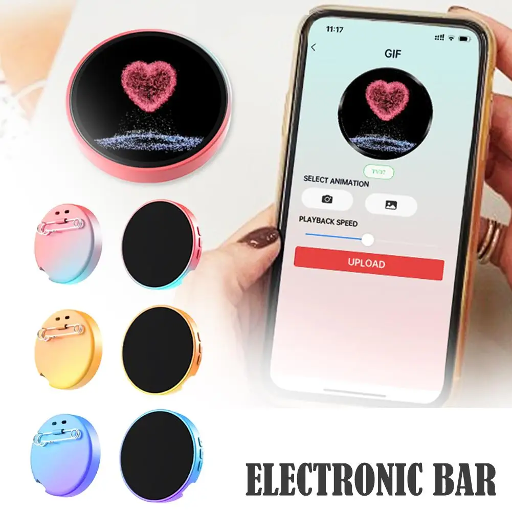 Intelligent Touch Electronic Chest Badge High-definition Screen Bluetooth APP Connected Long-range TYPE-C Fast Charging