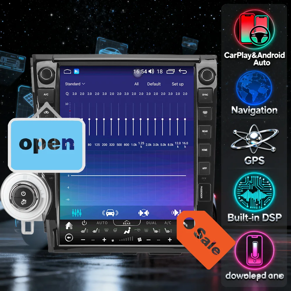 

12.1 inch LCD Touch Screen For Toyota Tundra 2007- 2013 Wireless CarPlay Car GPS Navi Radio Android Stereo Multimedia DSP Head