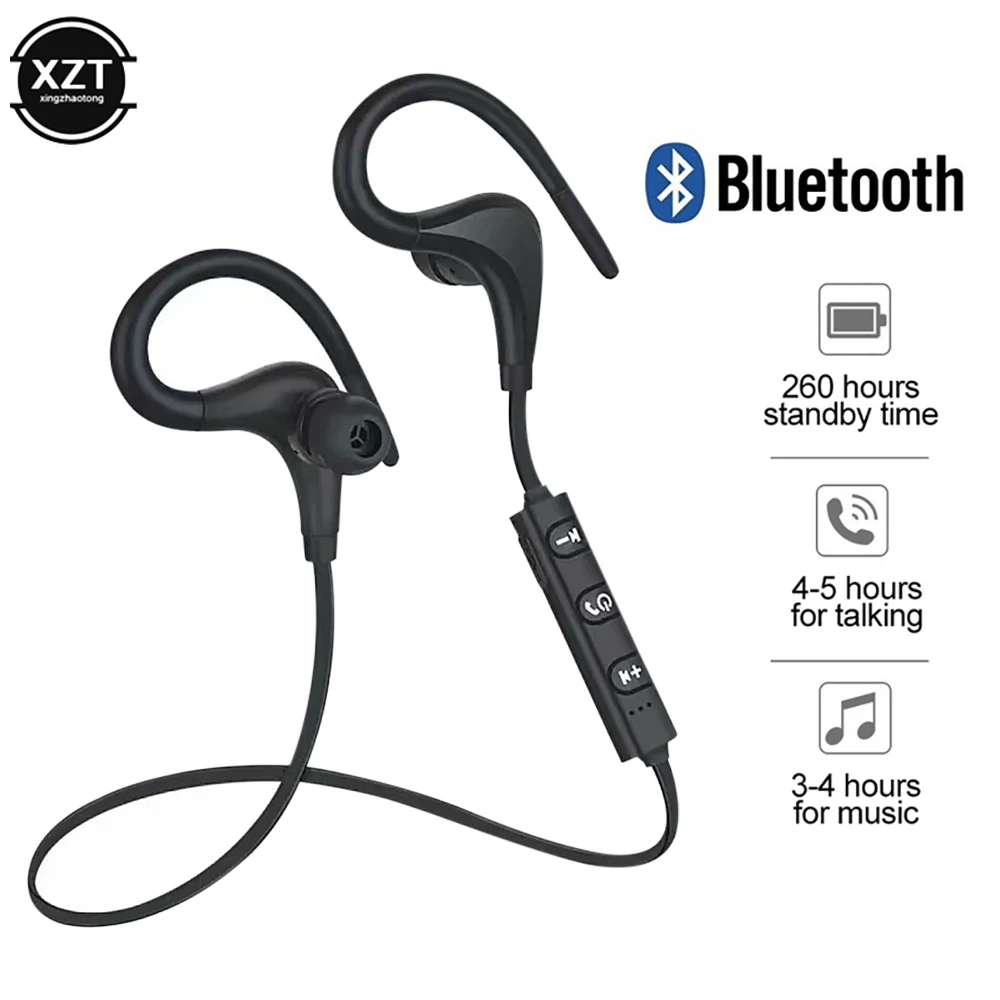 Sport Wireless Bluetooth -compatible Headset Running Stereo Music Earphones Universal Mini Ear-Hanging Ear-Hooks Headphones HIFI