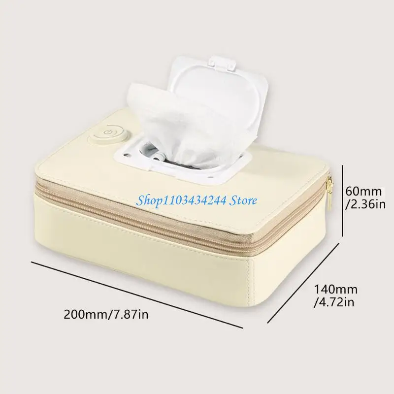 صندوق تسخين لطيف للمناديل المبللة للأطفال حديثي الولادة، جهاز تدفئة للمناديل المبللة، سعة واسعة قابلة للتعديل للاستخدام الليلي #6