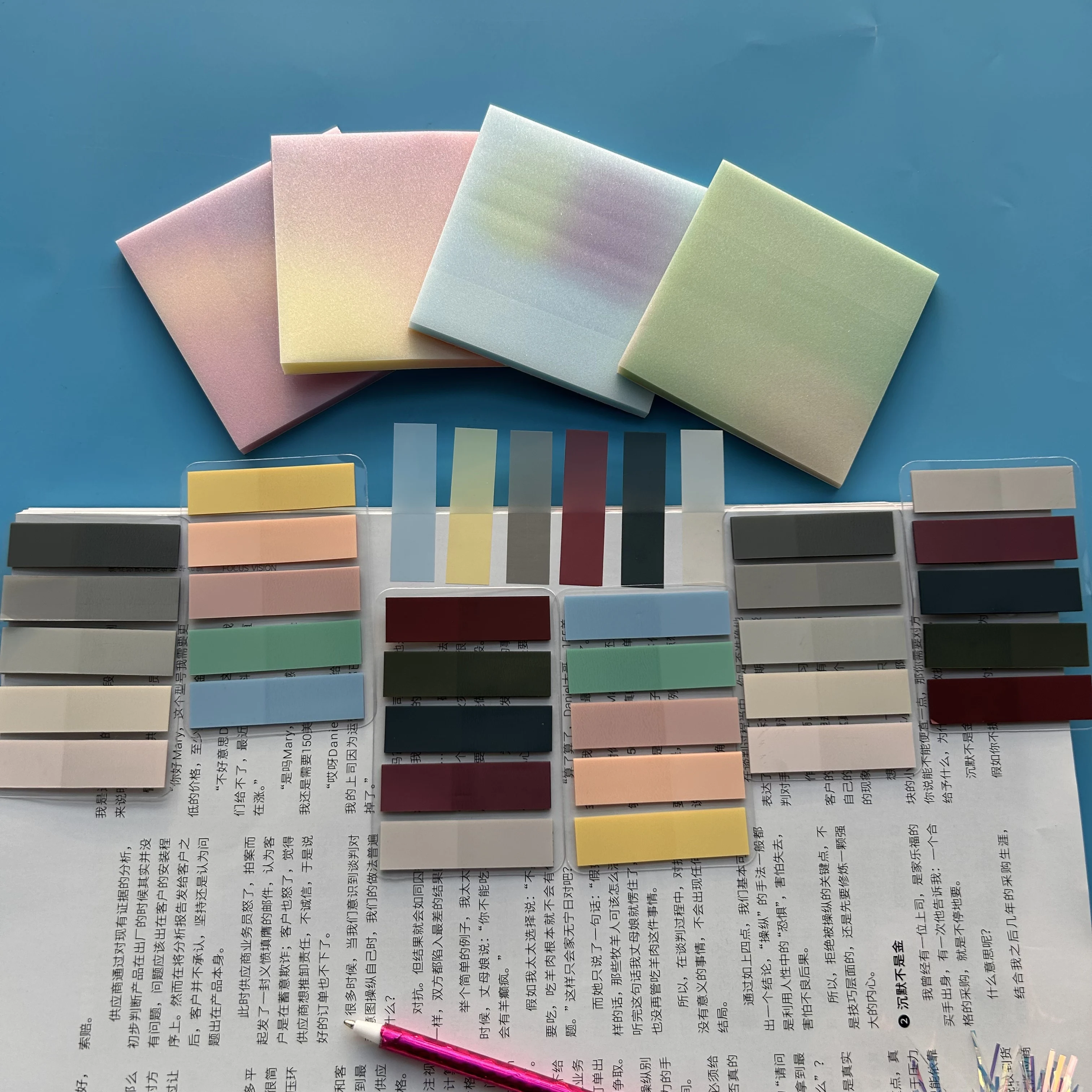 800 fogli Schede indice fluorescenti trasparenti Bandiere di classificazione per animali domestici Nota adesiva per adesivi per pianificatore di indicatori di pagina