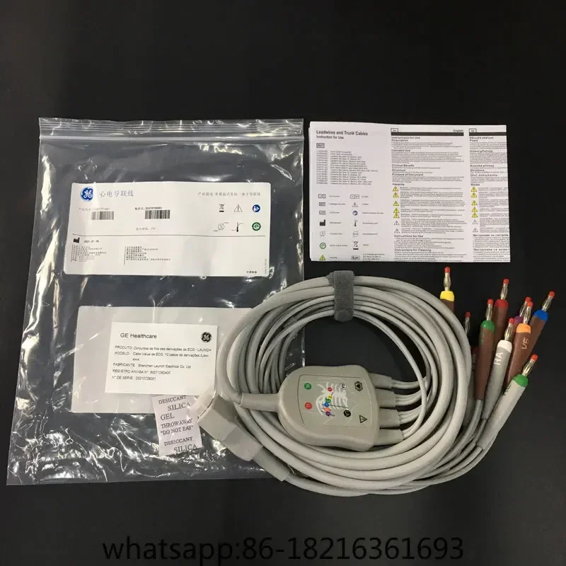 

GE electrocardiograph integrated 12-lead American banana head 2104727-001 2029893-001