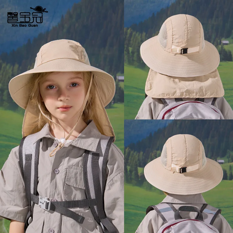 

Toddler Baby Sun Hat Kids Summer UPF 50+ for Boys Girls Adjustable Beach Hats with Bucket Wide Brim Age 4-10 Years Old