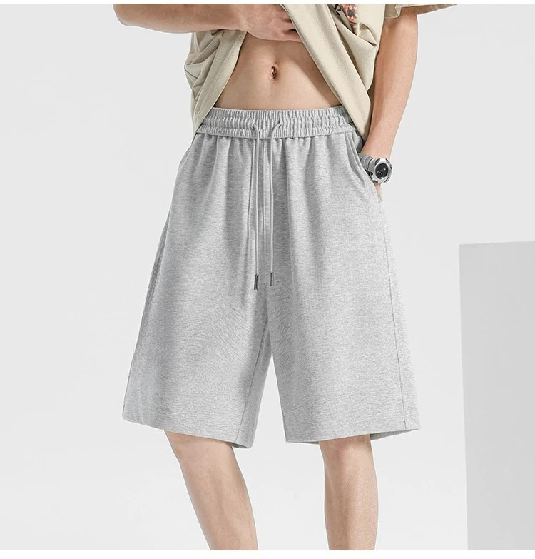 Men's casual basketball shorts, American-style athletic shorts All-season thin men's straight-leg cropped pants shorts men