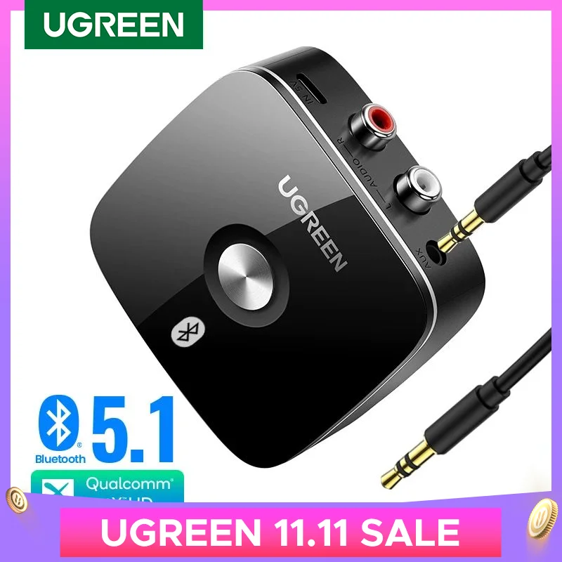 【RU special】 UGREEN RCA Bluetooth aptX HD Wireless For Speaker Earphones Adapter