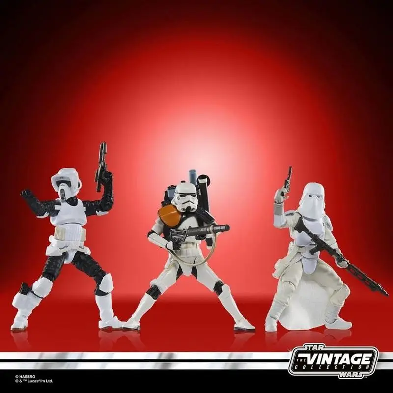 En Stock genuino STAR WARS la colección Vintage Stormtroopers of the Empire paquete de 3 juguetes de modelos de figuras de acción a escala de 3,75 pulgadas