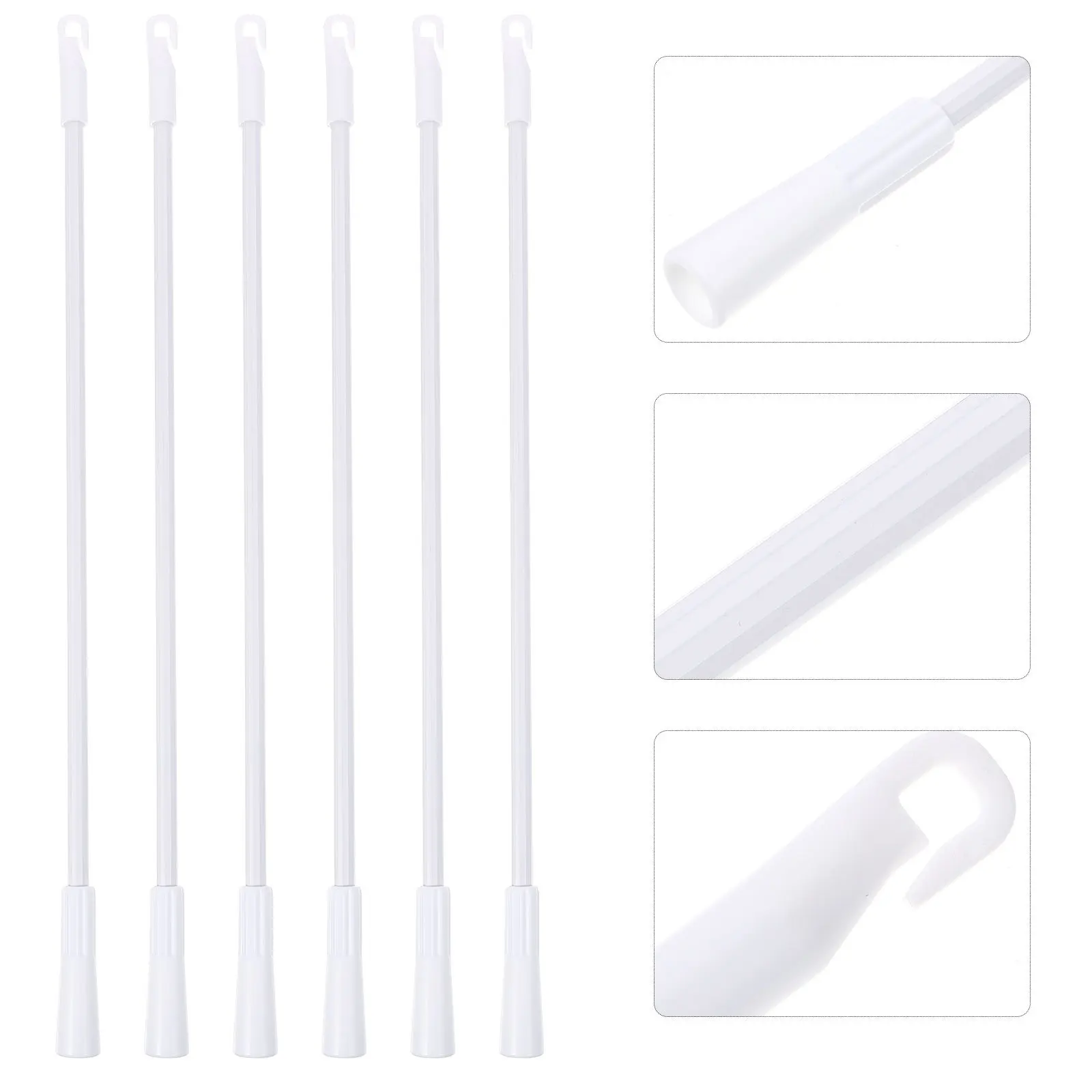 

6pcs 17-Inch Aluminum Alloy Blind Wand Replacement Lightweight Blinds Rod For Home Office Vertical Blinds Repair