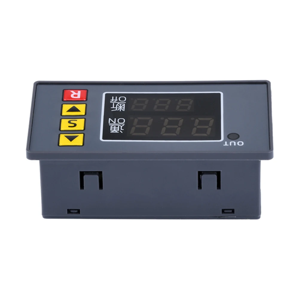 AC 110V-220V T3231 Digital Time Delay Relay 0-999 LED Display Cycle Timer Control Switch Red Blue Display With Shell