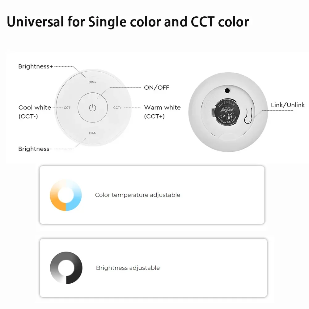 Miboxer 2in1 LED Controller Zigbee3.0 Tuya Single Color CCT 5050 COB LED Light Dimmer 2.4G Remote Control for Echo Plus Google