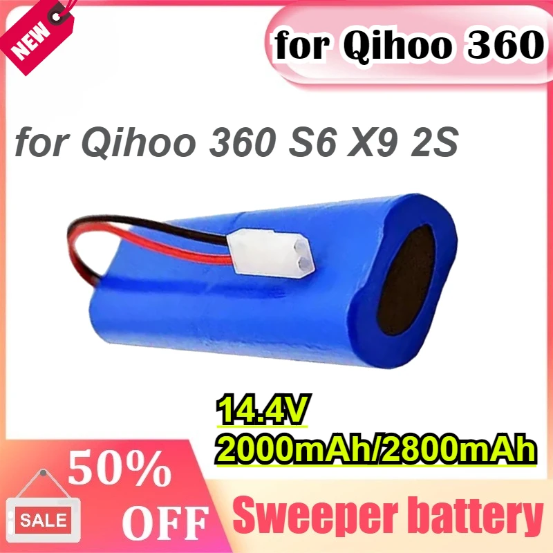 

14.4V 2000mAh/2800mAh for Qihoo 360 S6 X9 2S Robot Vacuum Cleaner Battery Vacuum Cleaner Lithium Battery