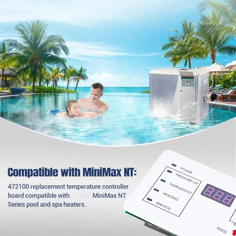 462D 472100 Digital Temperature Controller Replacement for Swimming Pool Heater Digital Display Thermostat Circuit Board