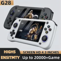 2025 128GB G28 Retro Handheld Video Game Console Linux System 4.3 Inch MIPI Screen Portable Pocket Video Player 64GB Games