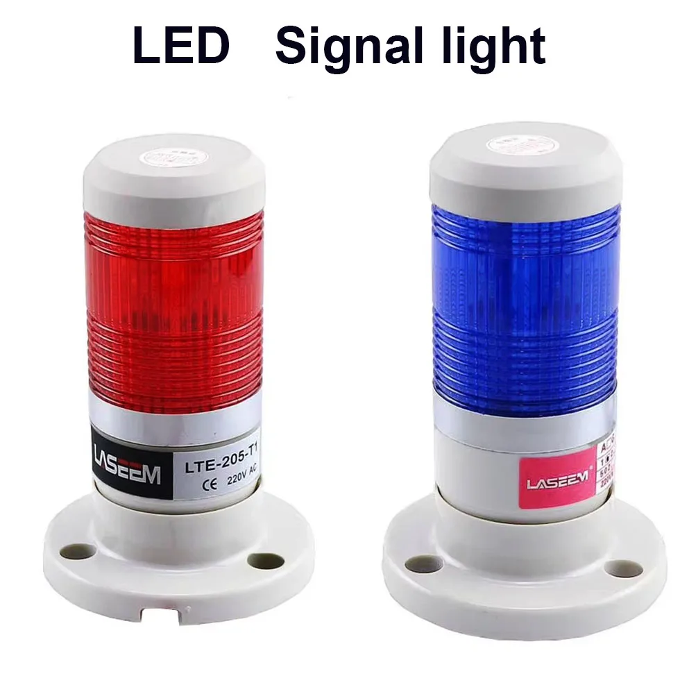 LED Industrial Red Yellow Blue Green Signal Tower Warning Lamp Stack Light Alarm Apparatus 12V 24V 110V 220V