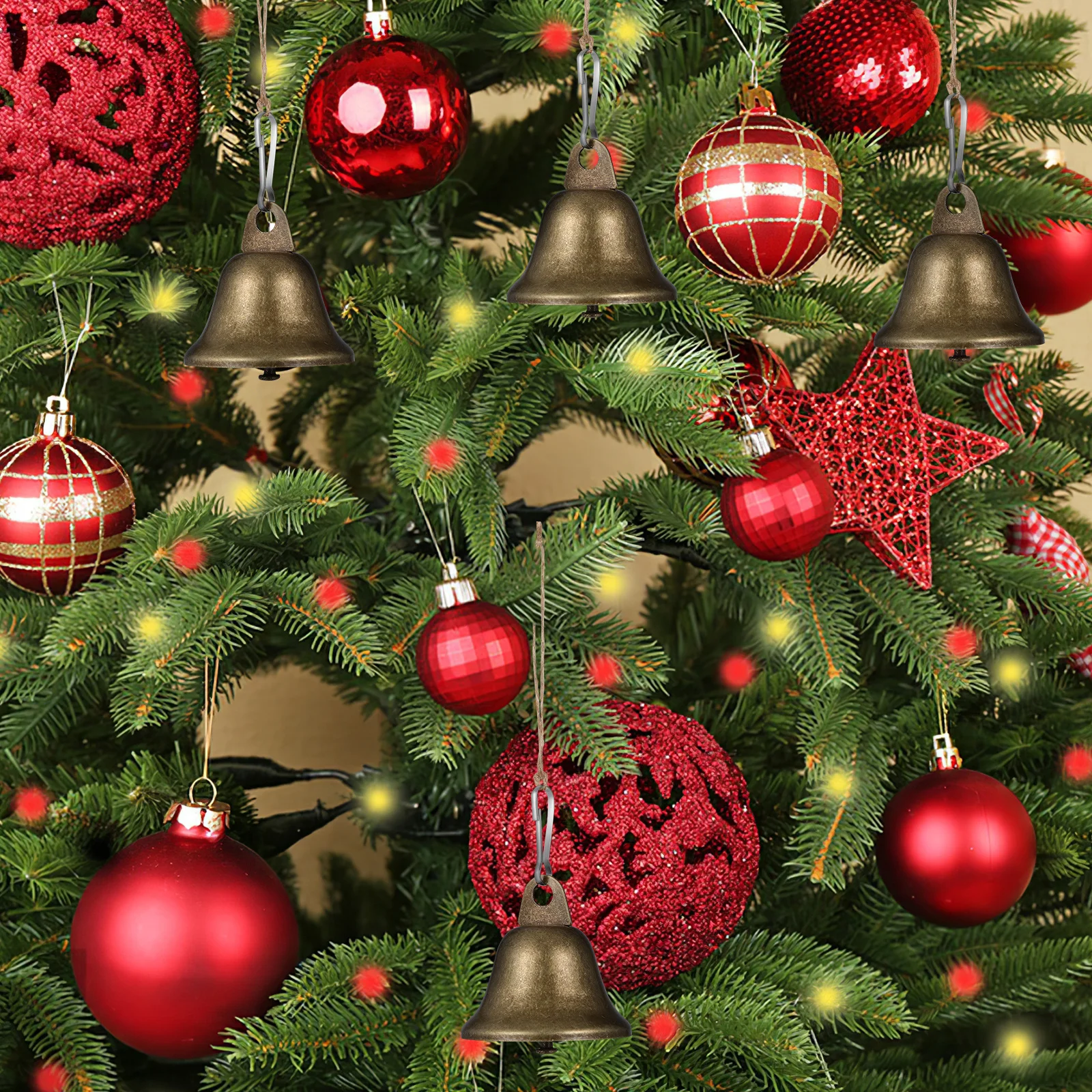 

20Pcs Vintage Small Bells Metal Bells for Crafts Hanging Bell Christmas Decoration Wind Chime Accessories Small Bell