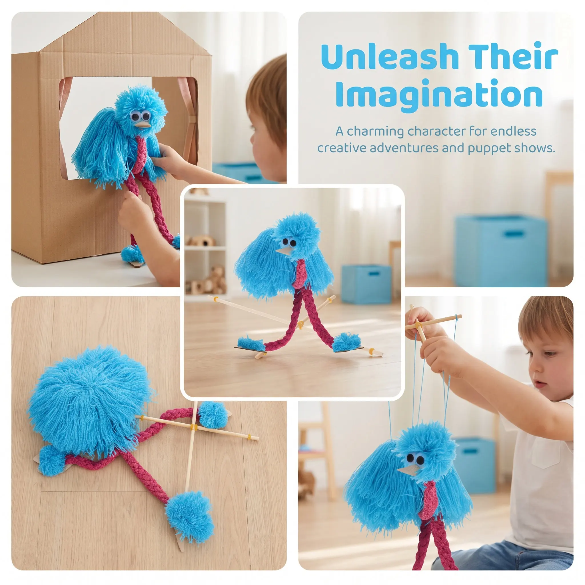 Marionettes Puppet Animal Shape String Puppets Performance Fun Kids Playthings Interactive Marionette Show Supplies