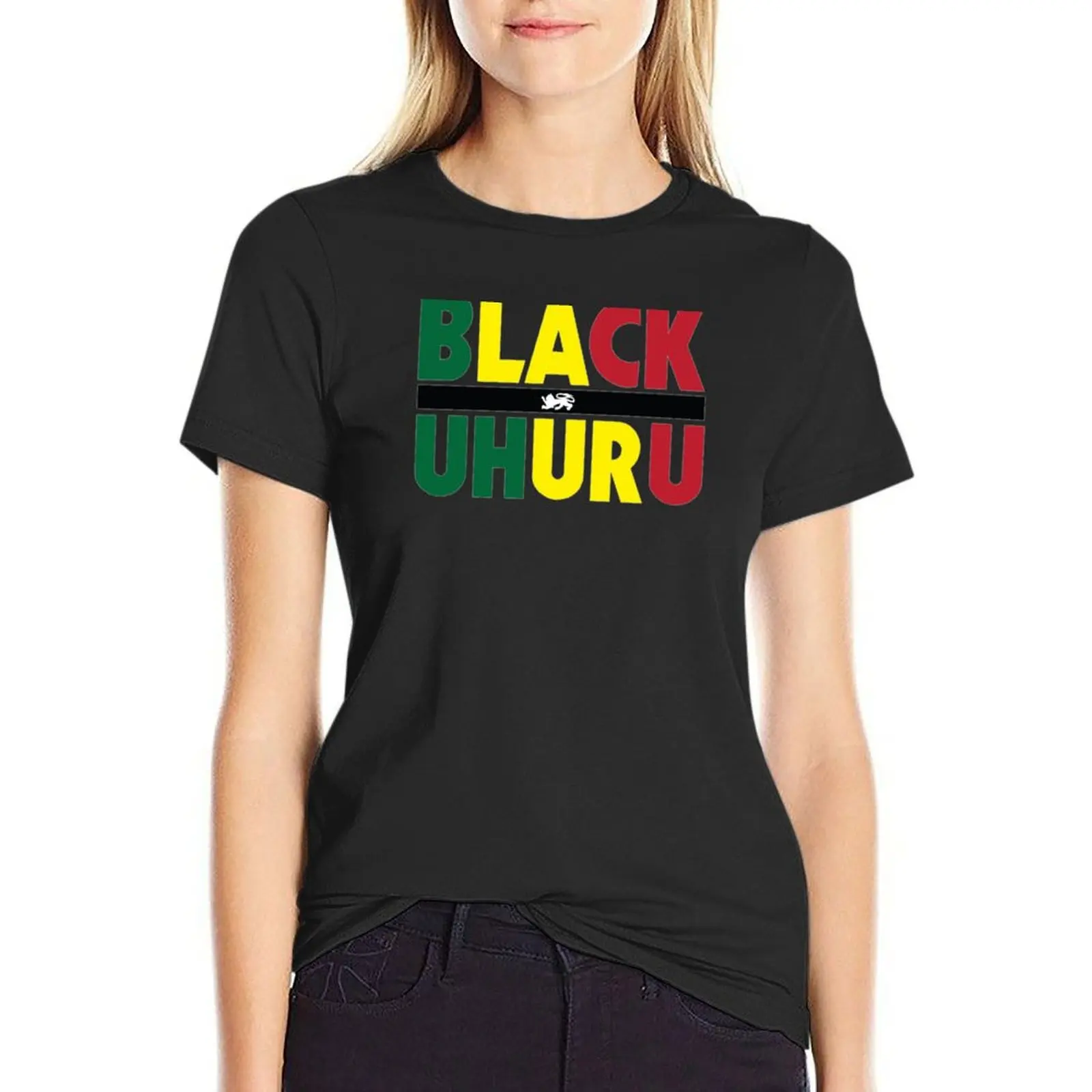 Black Uhuru T-Shirt oversized korean fashion t shirts for Women