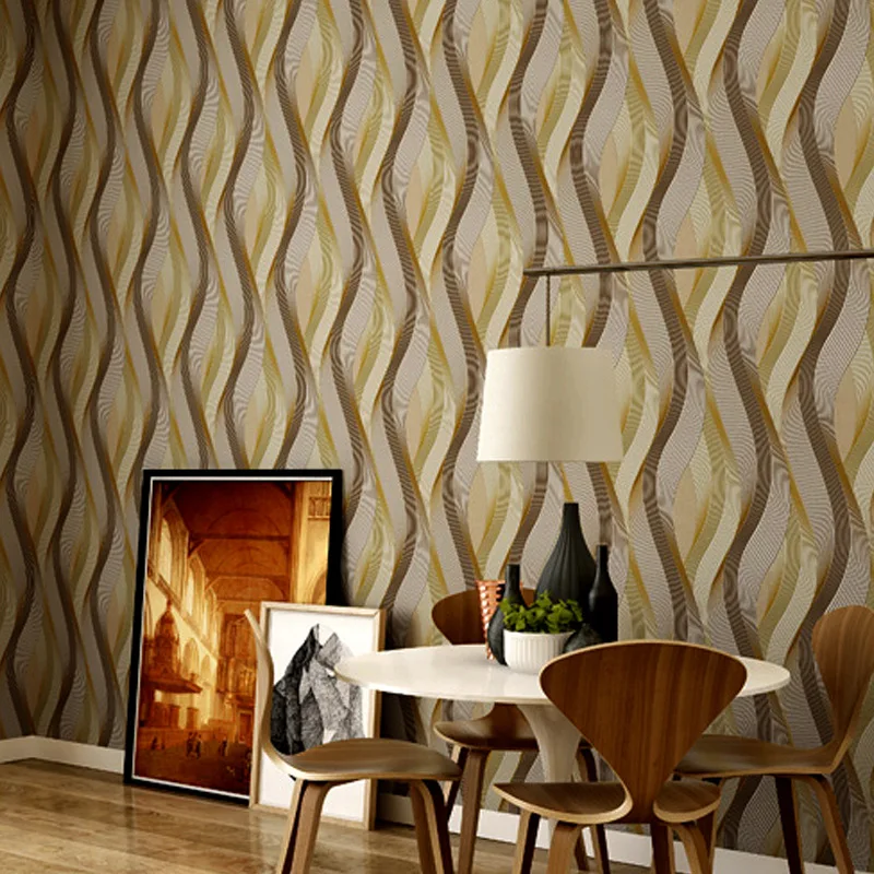 Fashion PVC Black White Silver Striped Wallpaper 3D Modern Living room Waterproof Vinyl Textured Stripe Wall paper papier peint