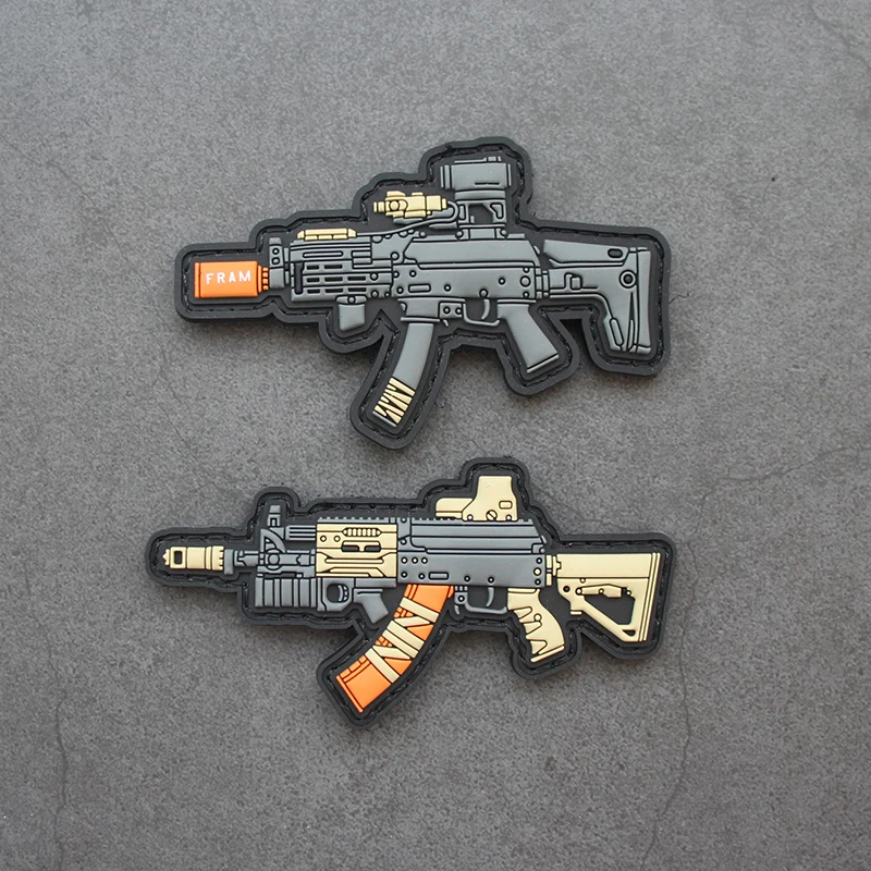 Q نسخة AK12 الأسلحة البلاستيكية التصحيح شارة PP19 DIY تكتيكات شارة للملابس خوذة ظهره الديكور #1