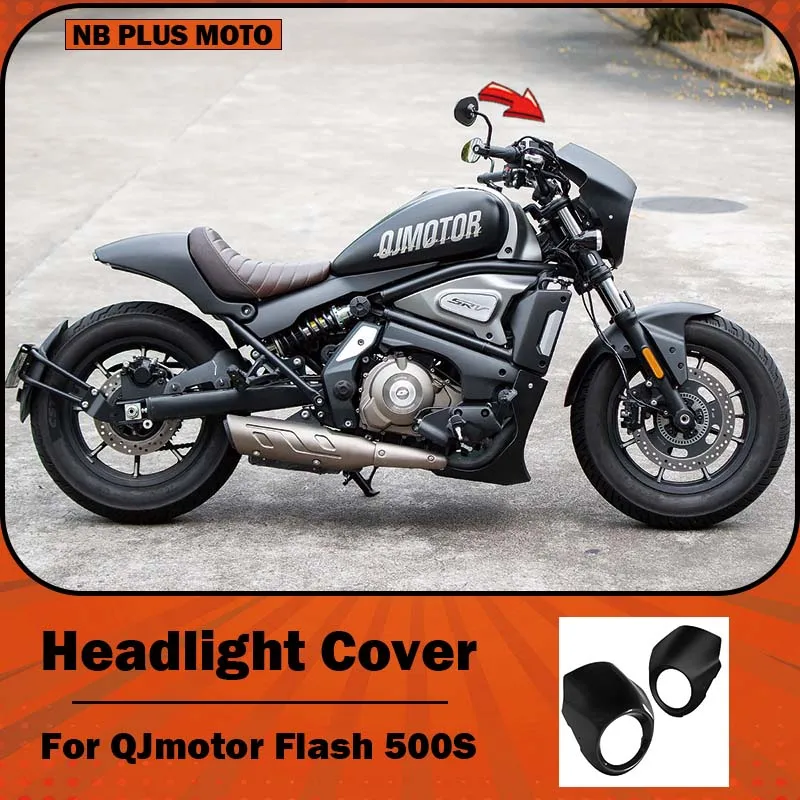 【Premium】For QJMOTOR Flash 500s modified large pig head cover, front headlight cover decorated with front air deflector