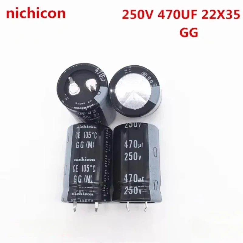 

2PCS/10PCS Nichicon GG Series 22x35mm 250V470uF Snap-in PSU Electrolytic Capacitor