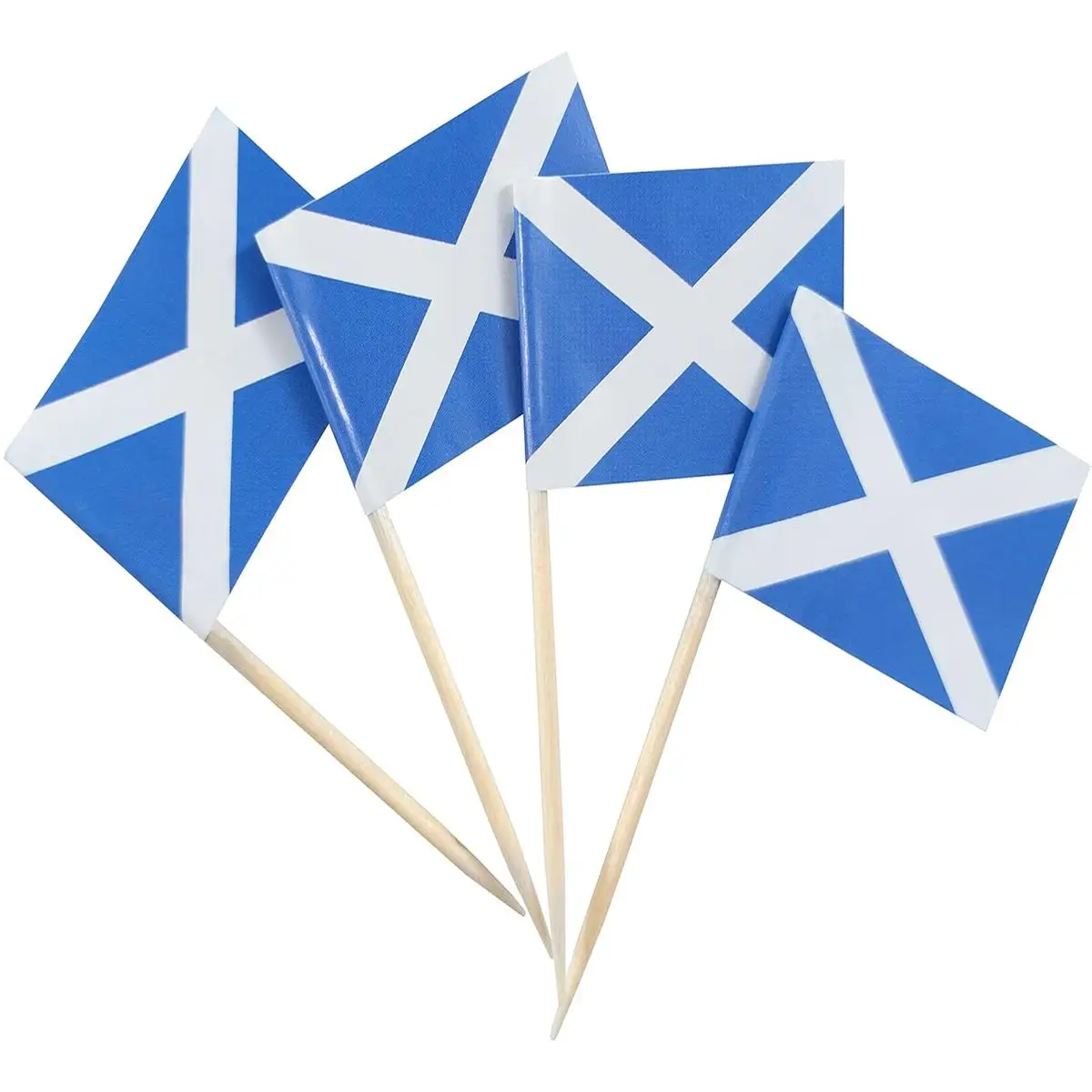 Mini Scotland Toothpick Flag 50Pcs Paper Food Picks Dinner Cake Toothpicks Cupcake DecorationFruit Cocktail Sticks