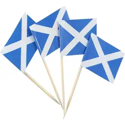 Mini Scotland Toothpick Flag 50Pcs Paper Food Picks Dinner Cake Toothpicks Cupcake DecorationFruit Cocktail Sticks