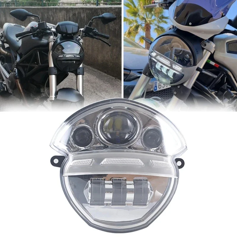 【High quality】For Ducati Monster 695 696 795 796 1100 1100S 2008-2015 Motorcycle Front Headlight LED Headlight Accessories