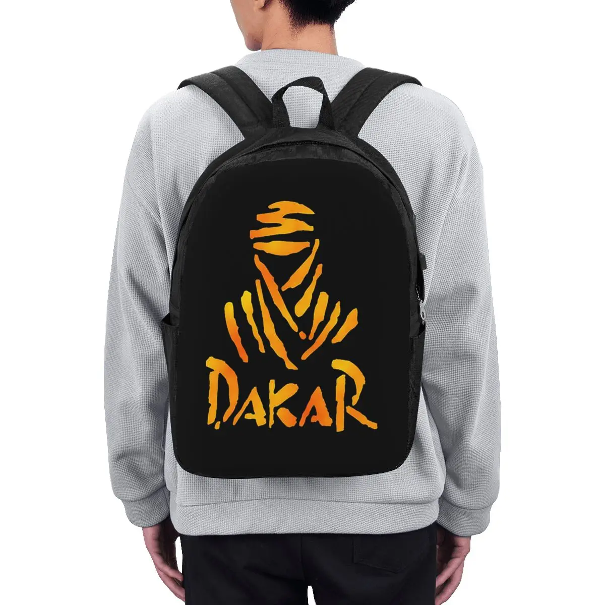 Dakar Rally Motorcycle Backpack Travel Notebook Bag Computer College Student School Bag Laptop Shoulder Bags for Men Women