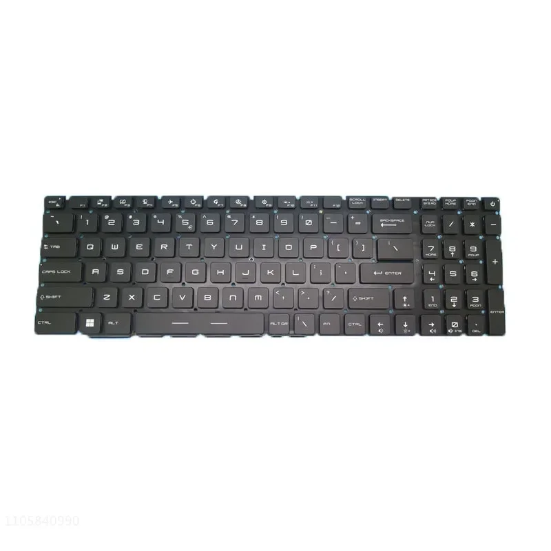 JY Laptop Per Key RGB Backlit GE76 Keyboard For MSI Vector GP77 13V 13VG 13VG-015TR 13VF English US Black No Frame New