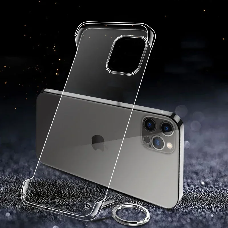 

Slim Frameless Clear Phone Case For iPhone 17 16 E 15 14 13 12 Mini 11 Pro XS Max XR X 8 7 Plus SE 22 Transparent Plastic Cover