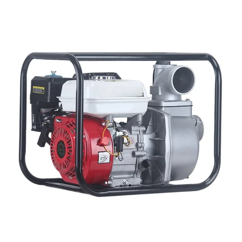 Bomba de água transparente de 2 polegadas, 3 polegadas, 4 polegadas, bomba de água alimentada por gasolina, irrigação agrícola, pequena bomba de água, reforço autoescorvante