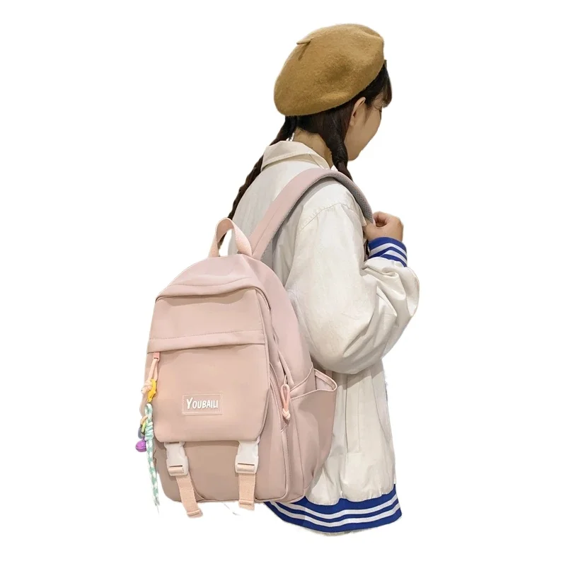 

Multi functional campus women's backpack, youth college backpack, nylon material backpack