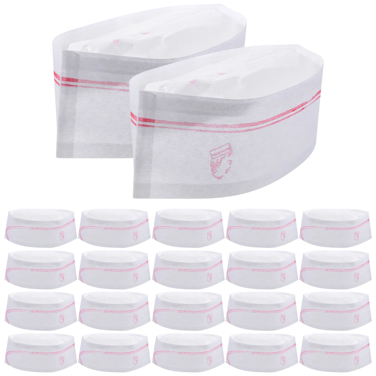 40 Pcs Disposable Chef Hat Cook Uniform Bakery Hats Working On-time Restaurant Cooking Simple