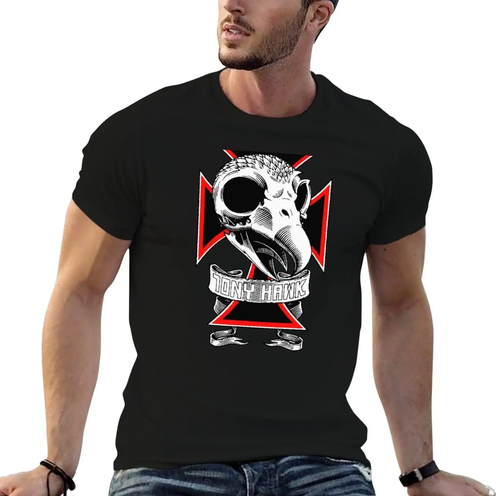 TONY HAWK T-Shirt oversized graphic tee street wear t shirt men