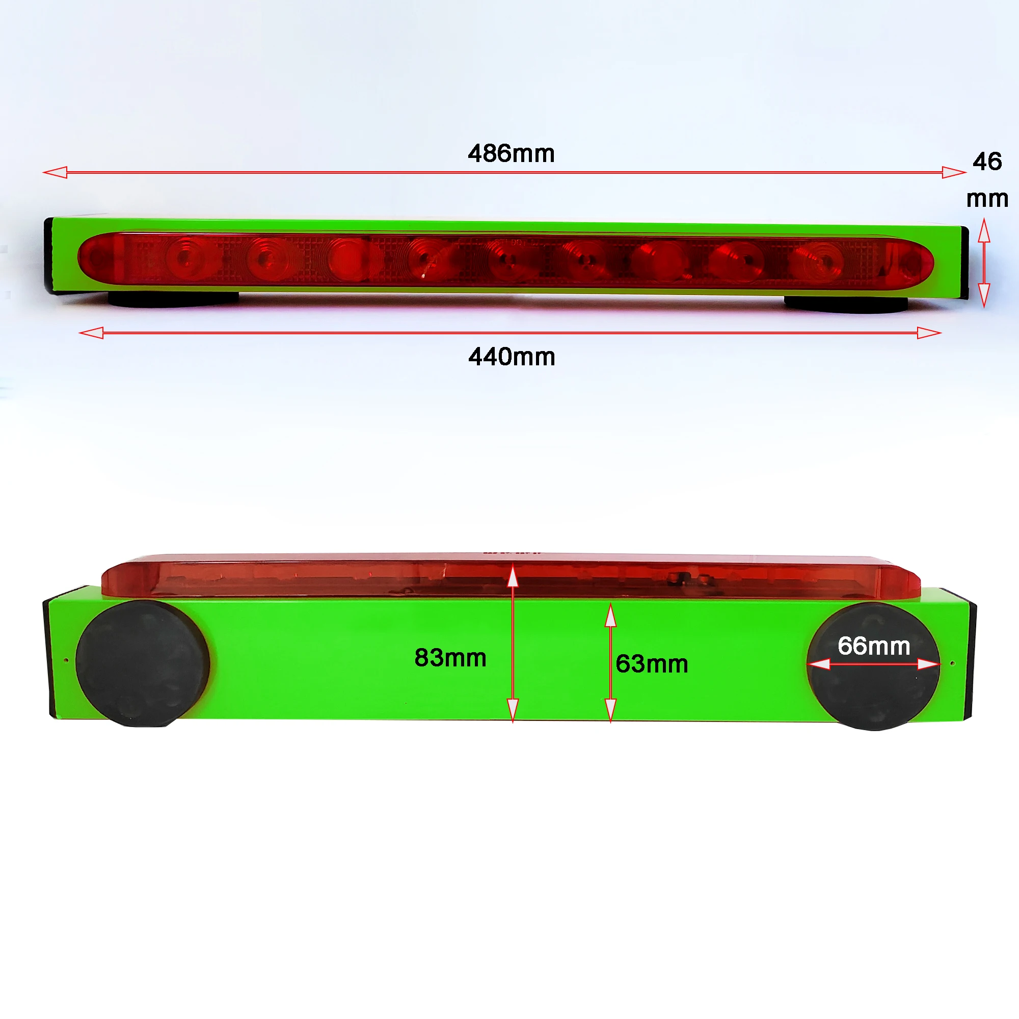 Strong Magnetic Replaceable Battery Lime Green Carbon Textured Wireless Light Emitting Diode Light Bar 4 Pins Round Transmitter