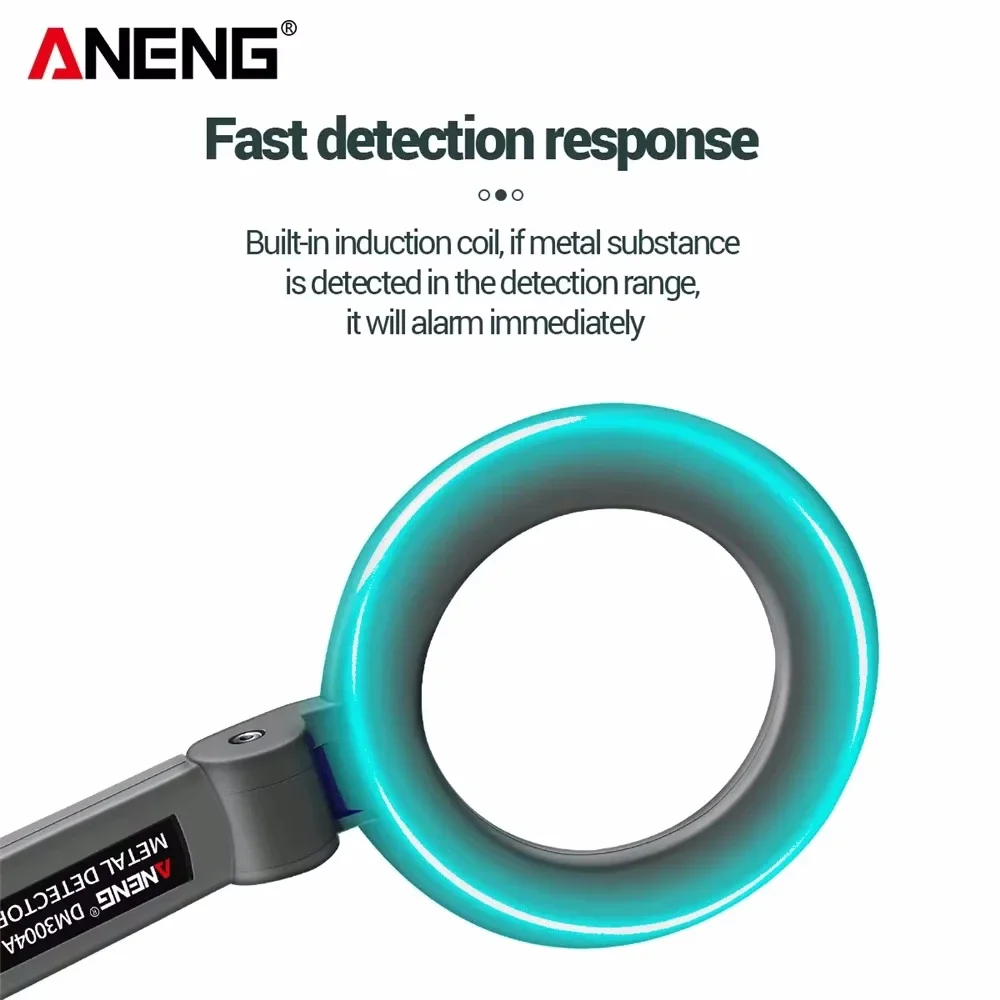 Metal Detector DM3004A Handheld Alarm High Sensitivity Metal Scanner Security Checker Pinpointer Search Coil Metal Detect Tool