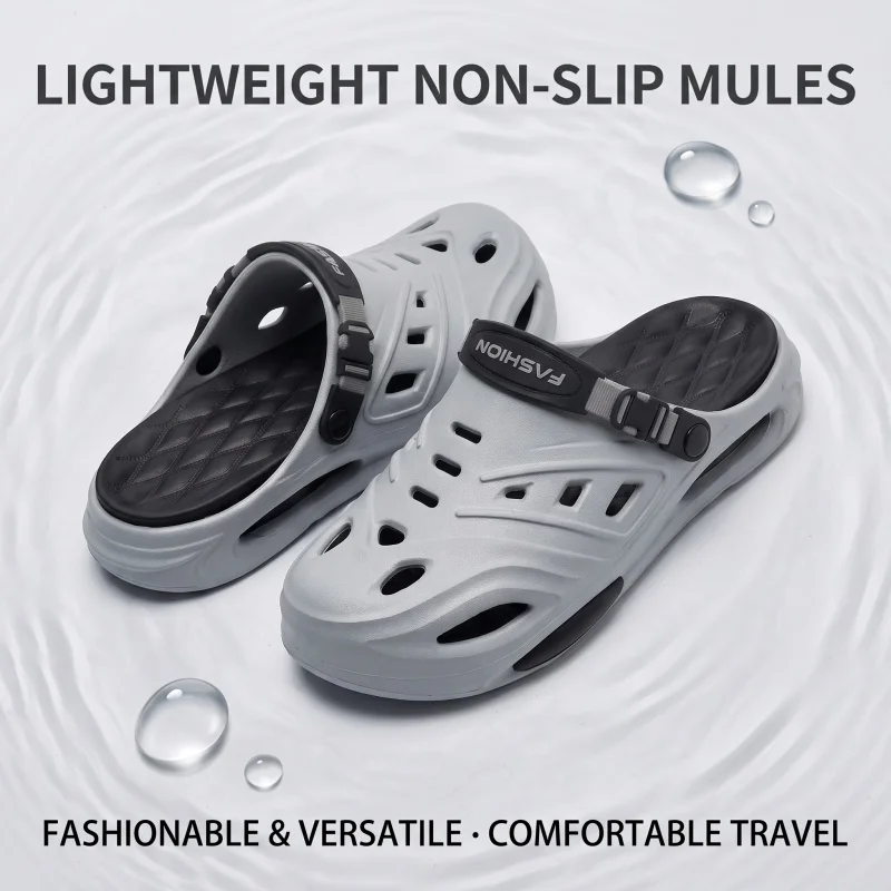 Men's Perforated Arch-Support Sandals for Summer Outdoor Activities, Comfortable Casual Slides for Everyday Wear image 2