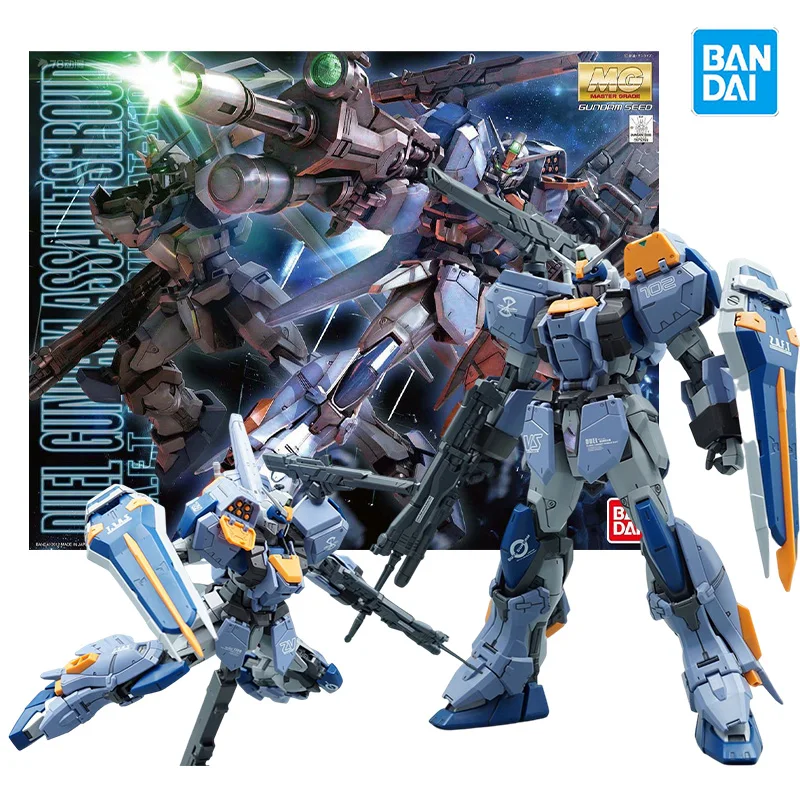 

Bandai Original box MG 1/100 GAT-X102 Duel Gundam Model Kit Anime Action Fighter Assembly Models Collection Toy Gift for kids