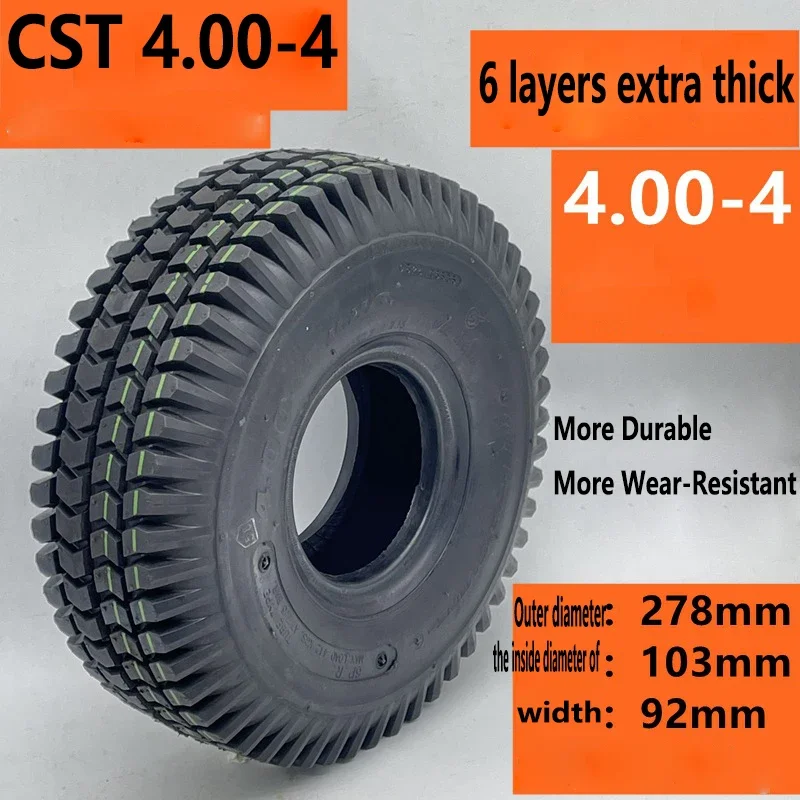 CST Tire 4.00-4 inner and outer tube electric old scooter tire playground 12 inch inner tube outer tire