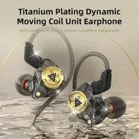 QKZ CK5 Wired Earphones In-Ear Headphones with Mic Volume Control HiFi Stereo Sound Deep Bass Tangle-Free for Phone Laptop PC 3