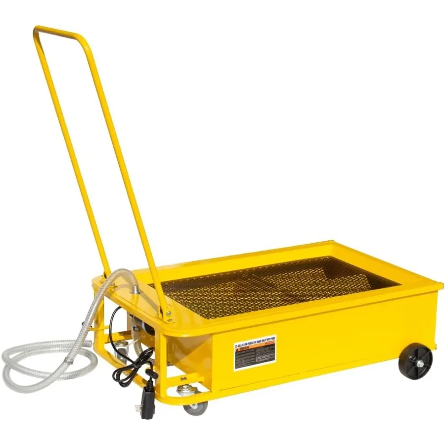 

Сливный поддон для слива масла на 25 галлонов с электрическим насосом для замены масла в грузовиках большой емкости Портативный низкопрофильный дизайн со шлангом и поворотом