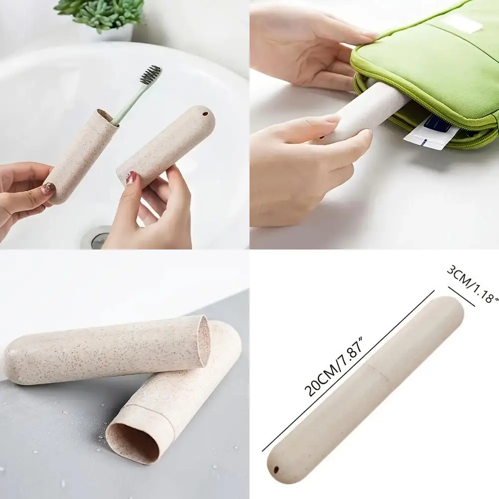 Breathable Portable Travel Toothbrush Case for Camping, School, and Home - Dust-Proof Toothbrush Holder with Travel-friendly Des