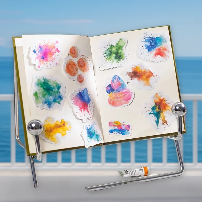 1 Packung/3 Packung Aquarellfarbe 50 Stück/Packung Box Serie Große Menge Aquarell Waschaufkleber Journal Dekor Collagenmaterialien