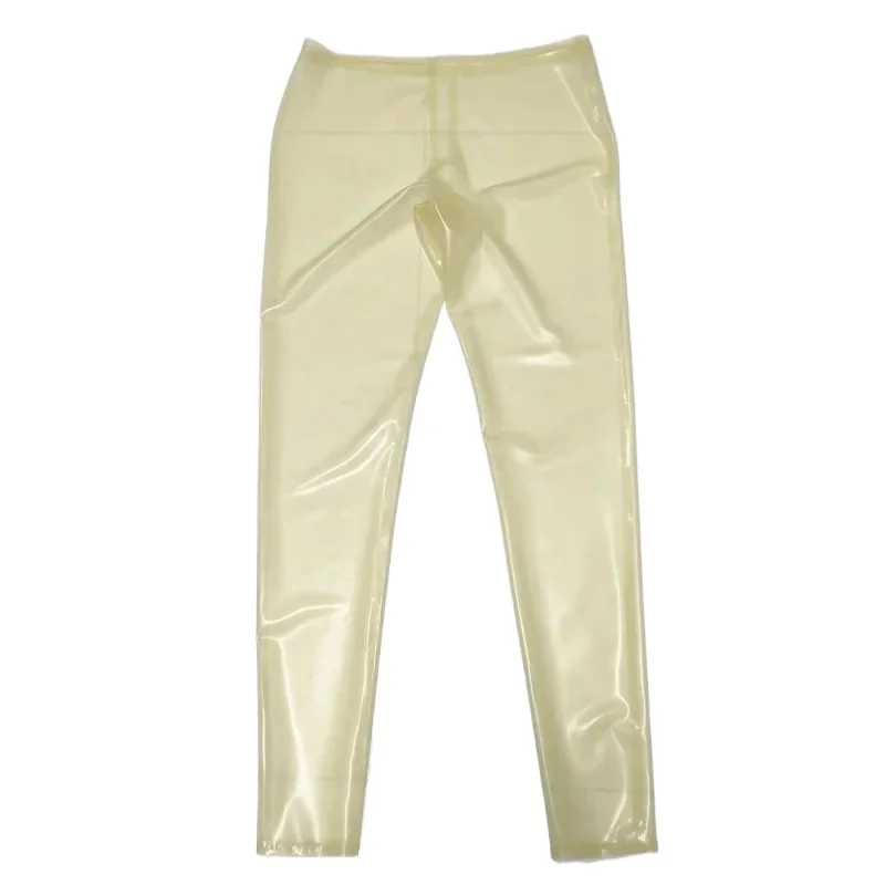 Latex Trousers Latex Transparent Tight Sexy Low Waist Long Pants
